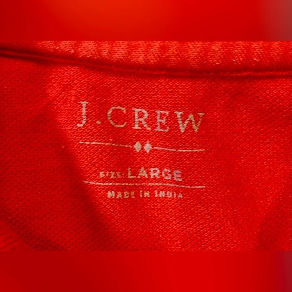 J. Crew‎ Men’s Size Large Red Polo Shirt